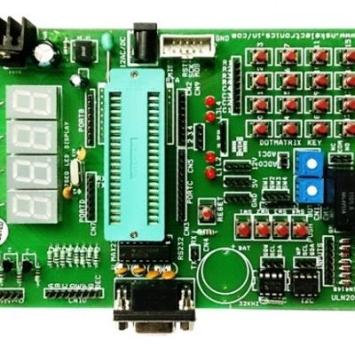 AVR Development Board With-RTC-EEPROM-Relay-7-Segment- 40Pin ZIF