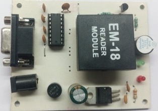 RF ID Reader EM18 with RS232 Port & One Tag