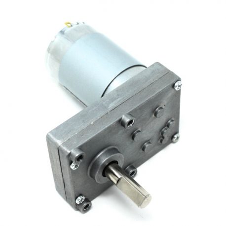 Square Geared DC Motor with 8mm shaft