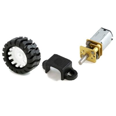 Micro Metal DC Motor Kit (Motor +Wheel +Clamp)