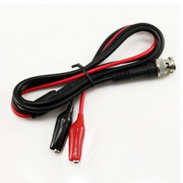 BNC Safety Male Plug to Dual Alligator Clip Coaxial Cable Oscilloscope Test Lead 