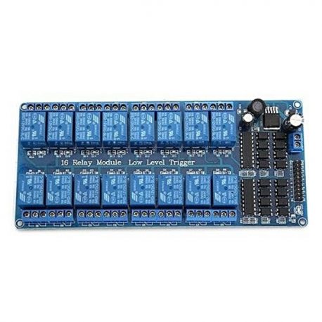 16-Ch. 5V Relay Module With Opto Protection LM2596 Power Control Board