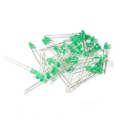 3MM LED-Green-diffused-high-bright-100Pcs