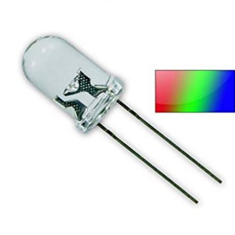 LED 3 Color 2 Pin Water Clear 5mm RGB -100Pcs