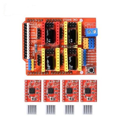 CNC Shield V3 + A4988 Stepper Driver for RAMPS 1.4 Reprap 3D Printer