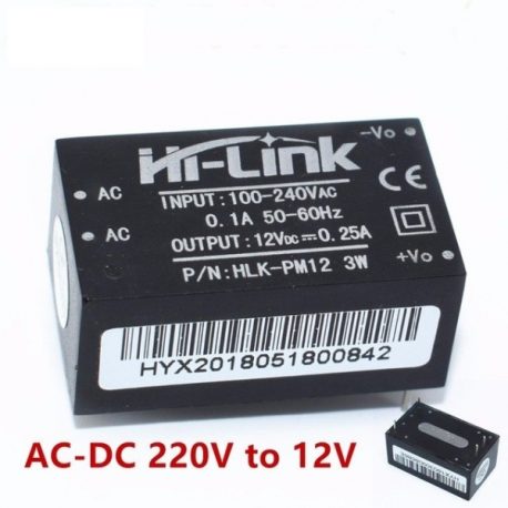 HLK-PM12 AC-DC 220V-12V Step-Down Power Supply Module