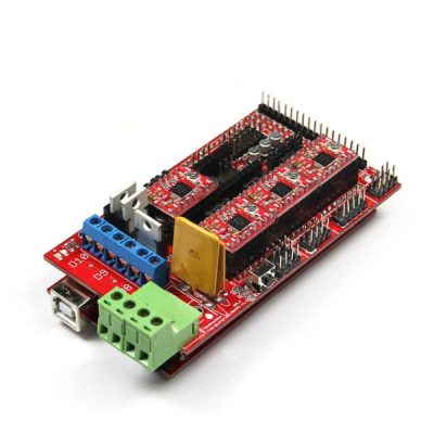 RAMPS 1.4 3D Printer Controller + 4Pcs 4988 Driver With Heat Sink Kit