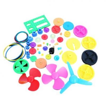 55 Assorted Plastic Gears DIY Pulley For Robot DIY Car Toys