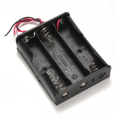 Black Plastic Storage Box Case Holder For Battery 3 x 18650 Cell Box