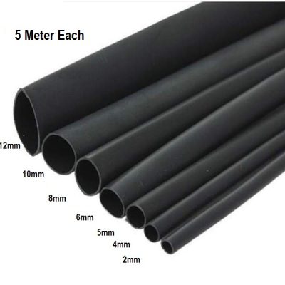 Heat Shrink Sleeve 1 Meter Each (2/4/5/6/8/10/12 MM) – PACK OF 7