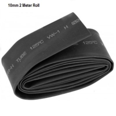 Heat Shrink Sleeve 10mm Black 2meter Industrial Grade WOER (HST)