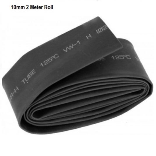 Heat Shrink Sleeve10mm Black 2meter Industrial Grade WOER (HST)