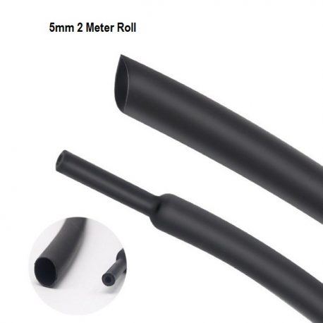Heat Shrink Sleeve 5mm Black 2meter Industrial Grade WOER (HST)