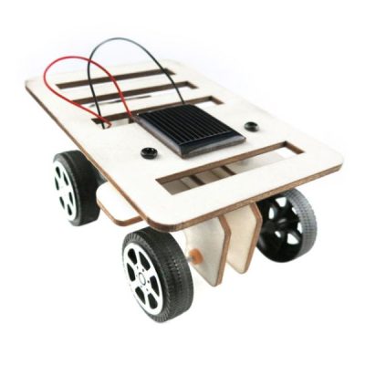 Solar Powered DIY Mini Wooden Car Model Kit