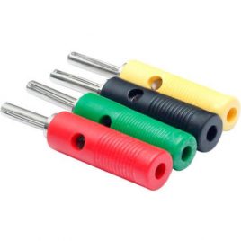 4mm Banana Pin Plug Terminal Connector Six Color Pack- 60 Pcs.