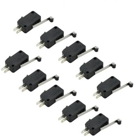 Micro Roller Lever Arm Normally Open Close Limit Switch - 10 PCs