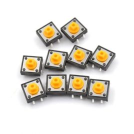 Tact Switch Push Button 12x12x7.3 MM Square With Blue Cap-10Pcs