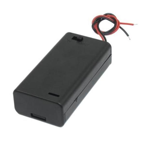 Battery Holder With Cover And On/Off 2 x 1.5V AA