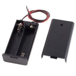 2 x 1.5V AA Battery Holder With Cover And On/Off Switch