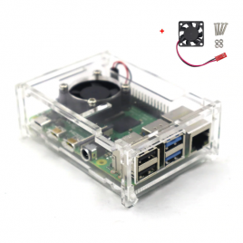 Acrylic Case For Raspberry PI 3 Model B With Cooling Fan