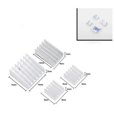 4 in 1 Heat Sink Set Aluminum For Raspberry Pi 4B