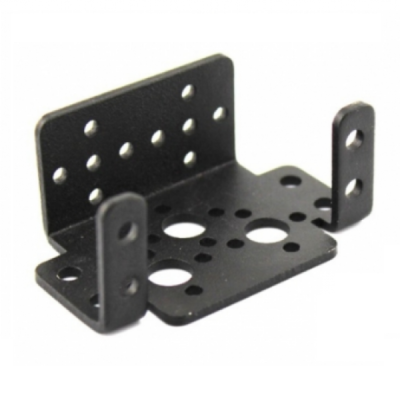 Multipurpose Aluminium Standard Servo Bracket Black