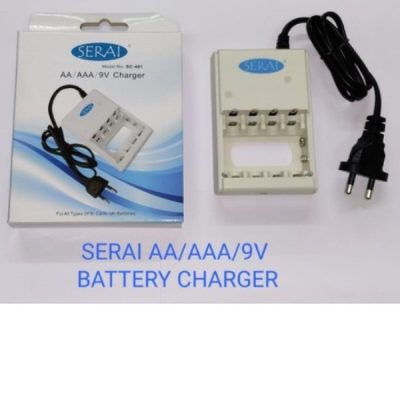 Serai Battery Charger For AA/AAA/9 Volts Rechargeable Battery