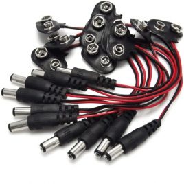 9v Battery Snap Connector To DC Jack For Arduino – 10Pcs