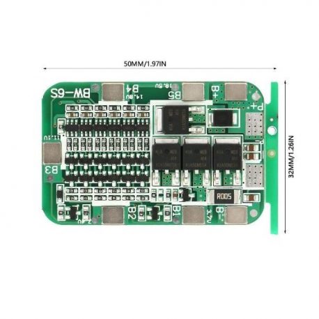 6S BMS 22V 18650 Lithium Battery Protection Board