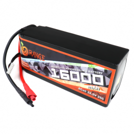 Orange 16000mAh 6S 25C/50C Lithium Polymer Battery Pack