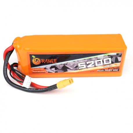 Orange 5200mah 4S 40C(14.8V) Lithium Polymer Battery Pack