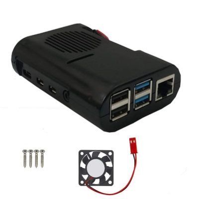 Raspberry Pi 5 Black ABS Compact Case With Fan