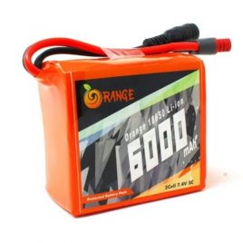 Orange 18650 Li-ion 6000mAh 7.4v 2S1P Protected Battery Pack-3c