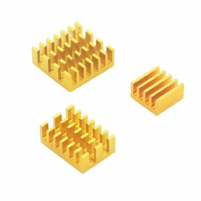 3 in 1 Gold Heat Sink Aluminum For Raspberry Pi