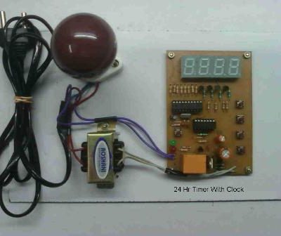 Microcontroller Based 24 Hour Timer With Clock